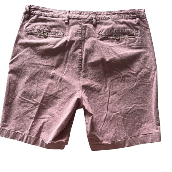 Chaps Men's Size 38 Stretch Red Maroon Chino Shorts Pockets Cotton - Picture 2 of 7